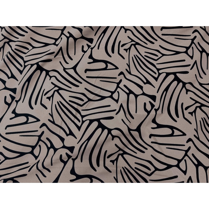 Abstract Moments – Printed Moss Crepe Beige