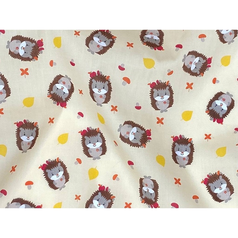 Baby Hedgehogs – Poly/Cotton Print