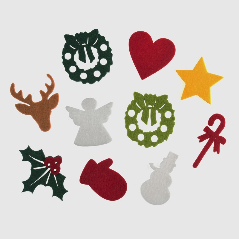 Christmas Felt Shapes Multi Assorted