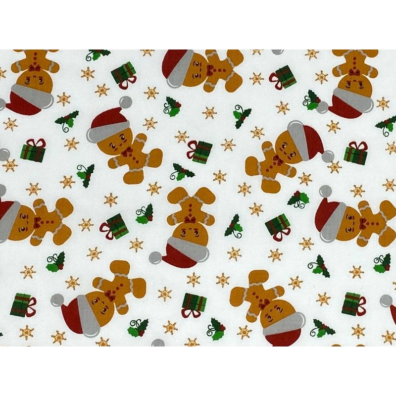 Christmas Gingerbread Man – Poly/Cotton Print