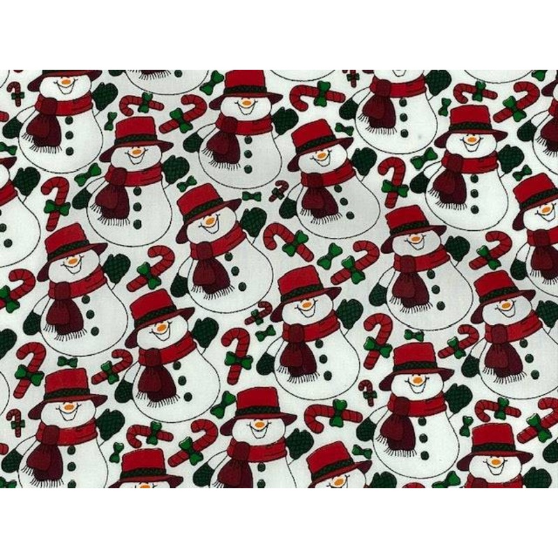 Christmas Snowman Special – Poly/Cotton Print