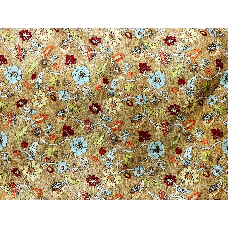 Gold Faux Silk Crepe Gold