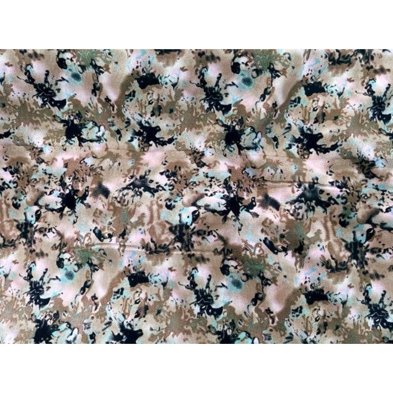 Marble Blend Clearance Printed Crepe In China Blue – Remnant 2.83 MTRs China Blue