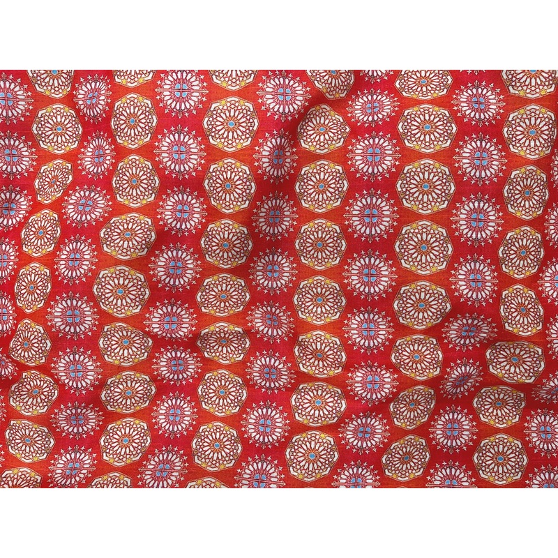 Orange Faux Silk Crepe Orange