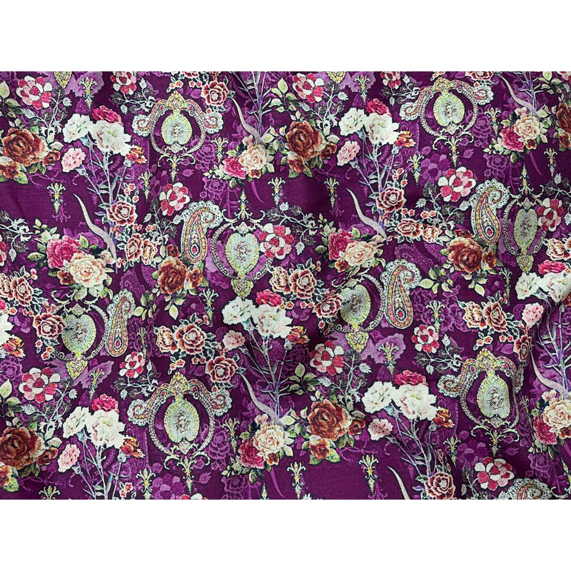 Plum Faux Silk Crepe Plum