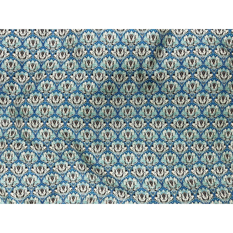 Teal Faux Silk Crepe Teal