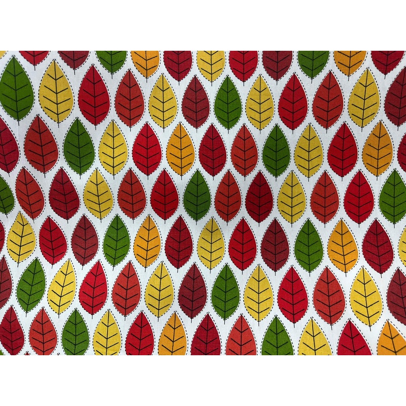 Autumn Leaves – Cotton Poplin Patchwork Multi