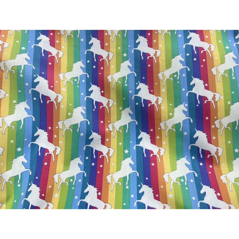 Bright Unicorn – Cotton Poplin Patchwork Multi