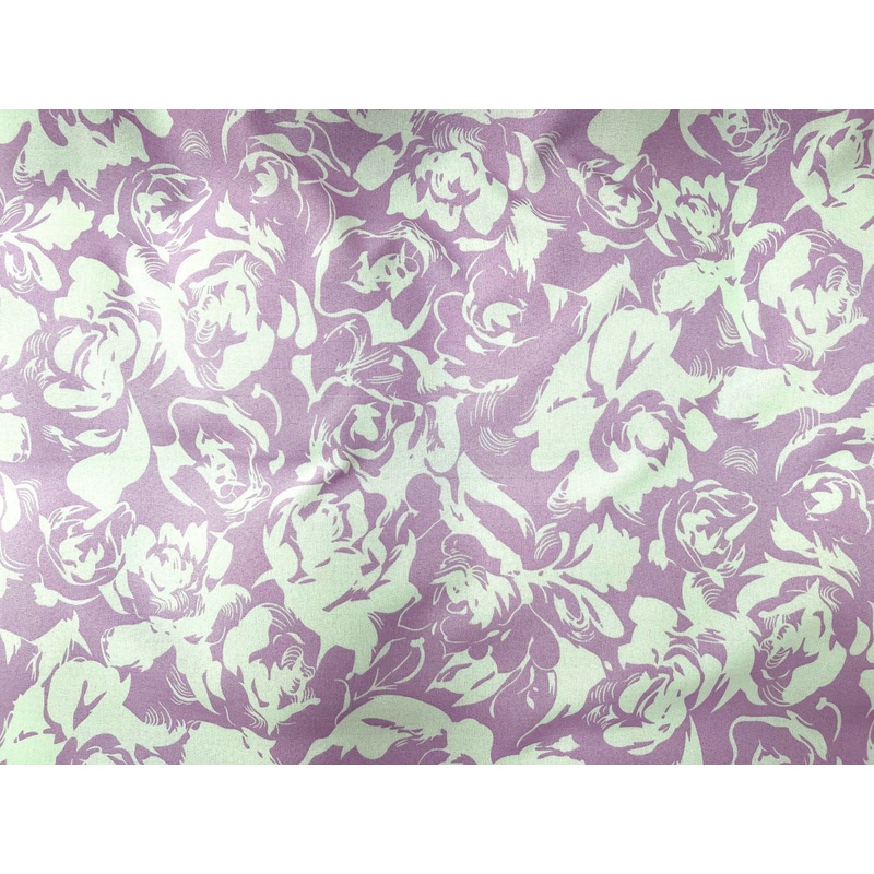 Camellia – Printed Crepe Fabric Lavender