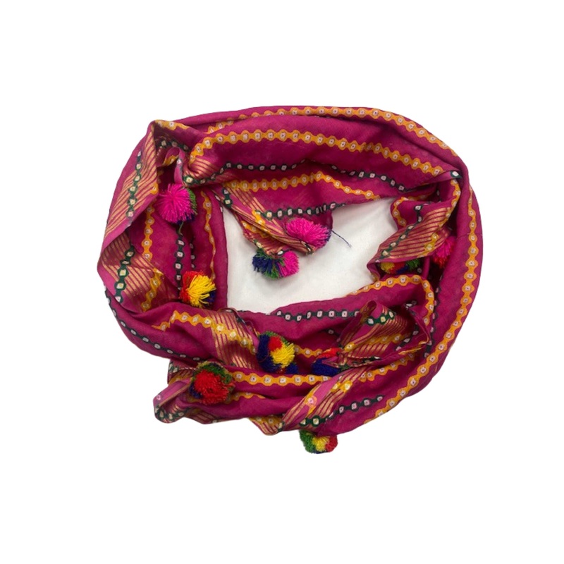 Hot Pink –  Ethnic Square Scarf