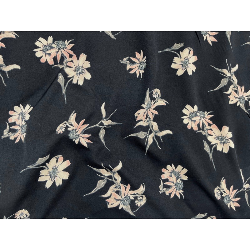 Just Floral – Printed Crepe Fabric Mulberry