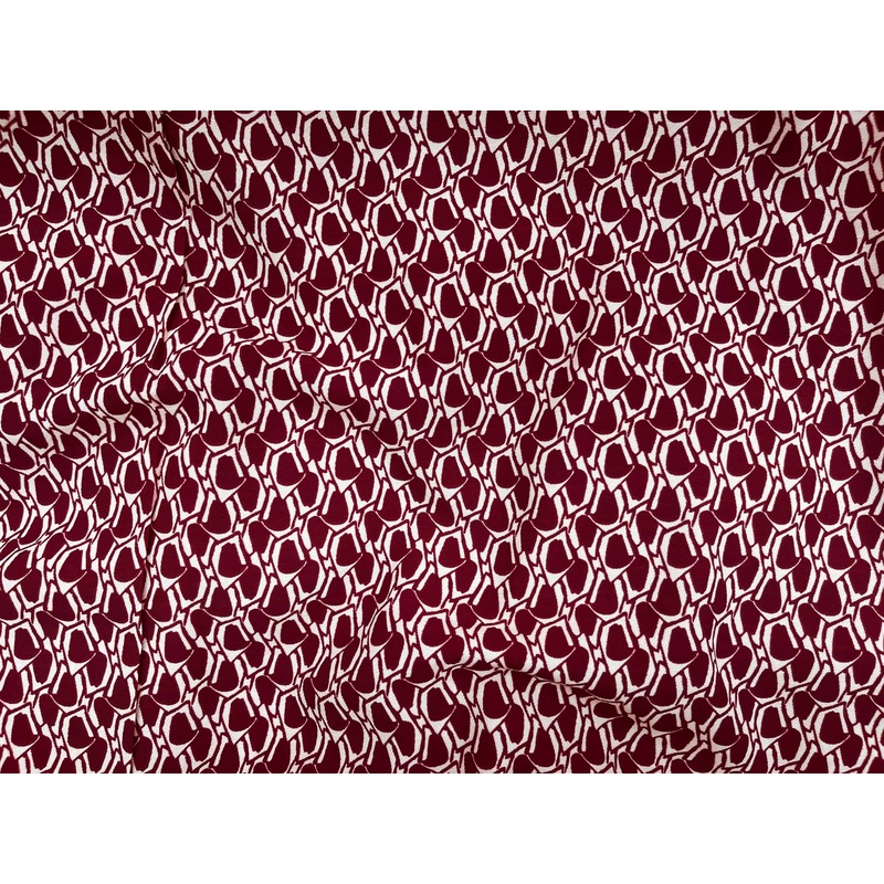 Retro Cherry  – Clearance Printed Crepe Fabric Cherry