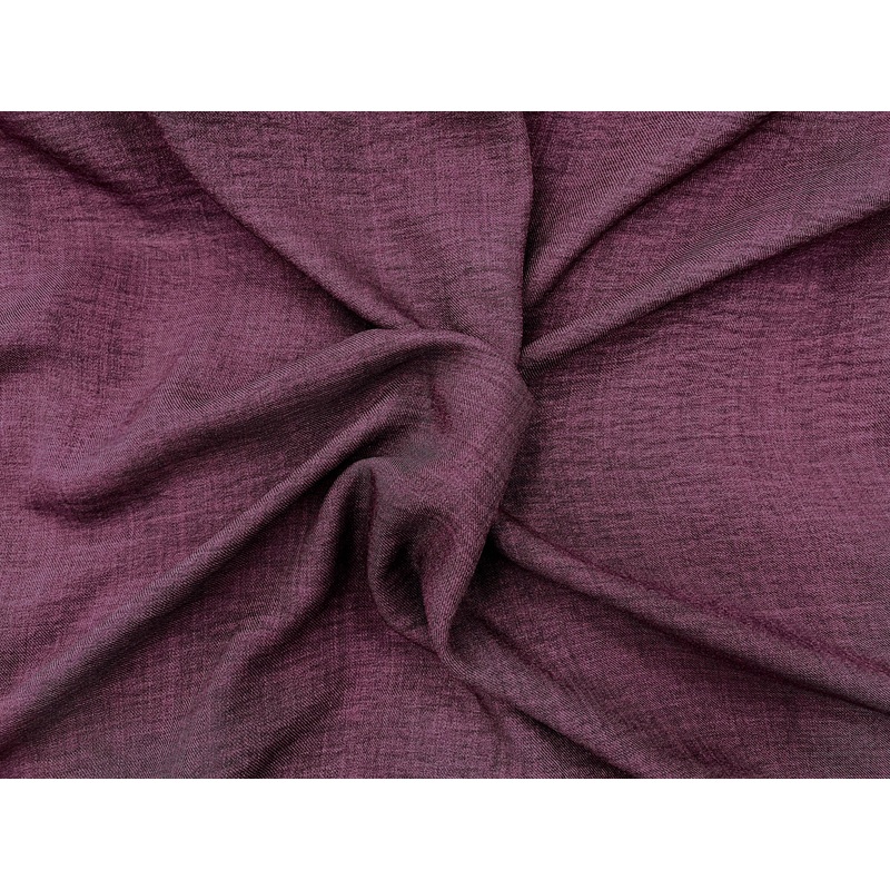 Washed Melange Fabric Aubergine
