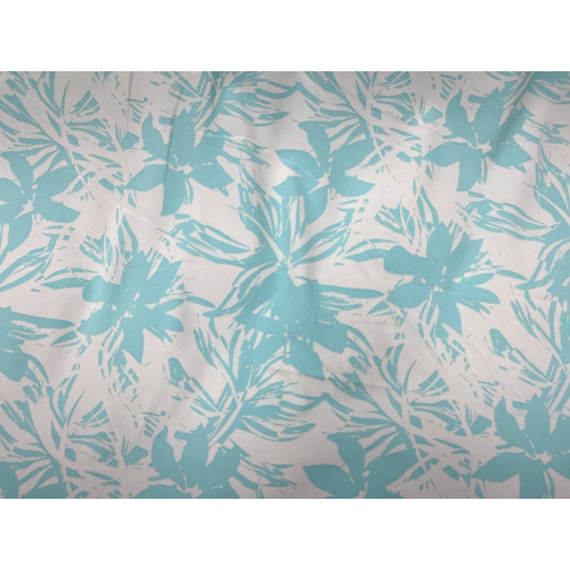 Alyssa – Printed Crepe Fabric Aqua