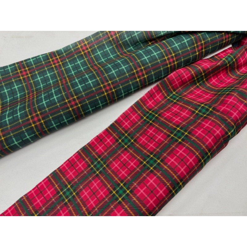 Christmas Tartan – Poly/Cotton Print Green