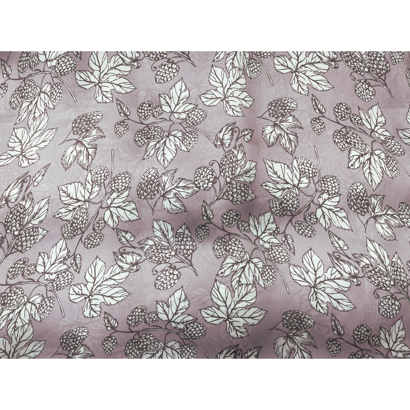 Dahlia Delight – Printed Silky Satin Fabric Blush
