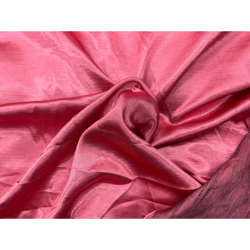 Dupion Satin Fabric Coral