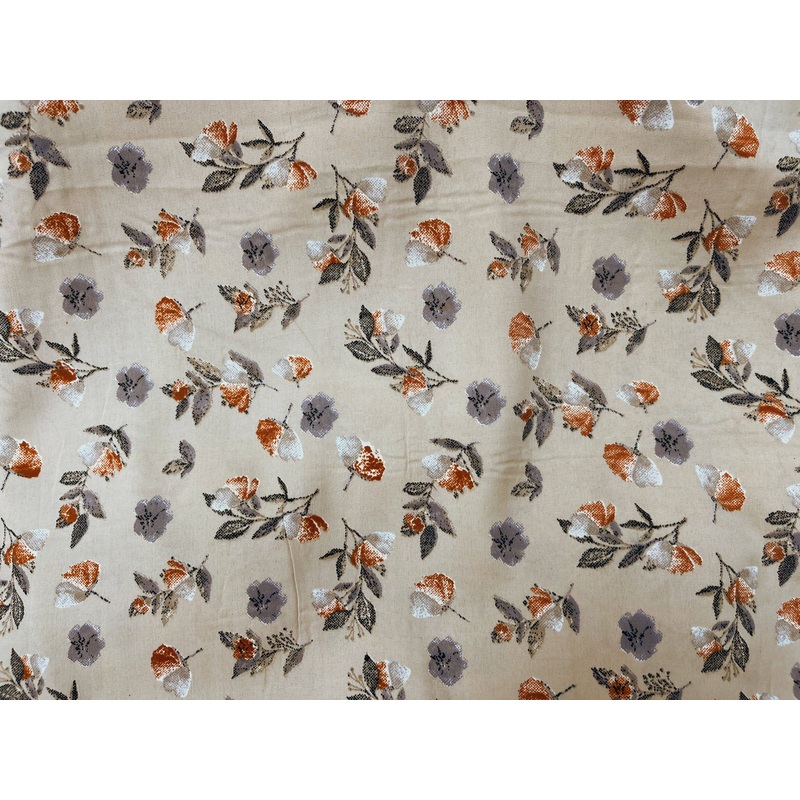Margeurite – Clearance Printed Crepe Fabric Beige