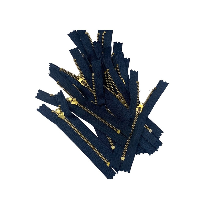 Small Heavy Duty Metal Zips – 4″ – BUDGET VALUE 4″ Navy