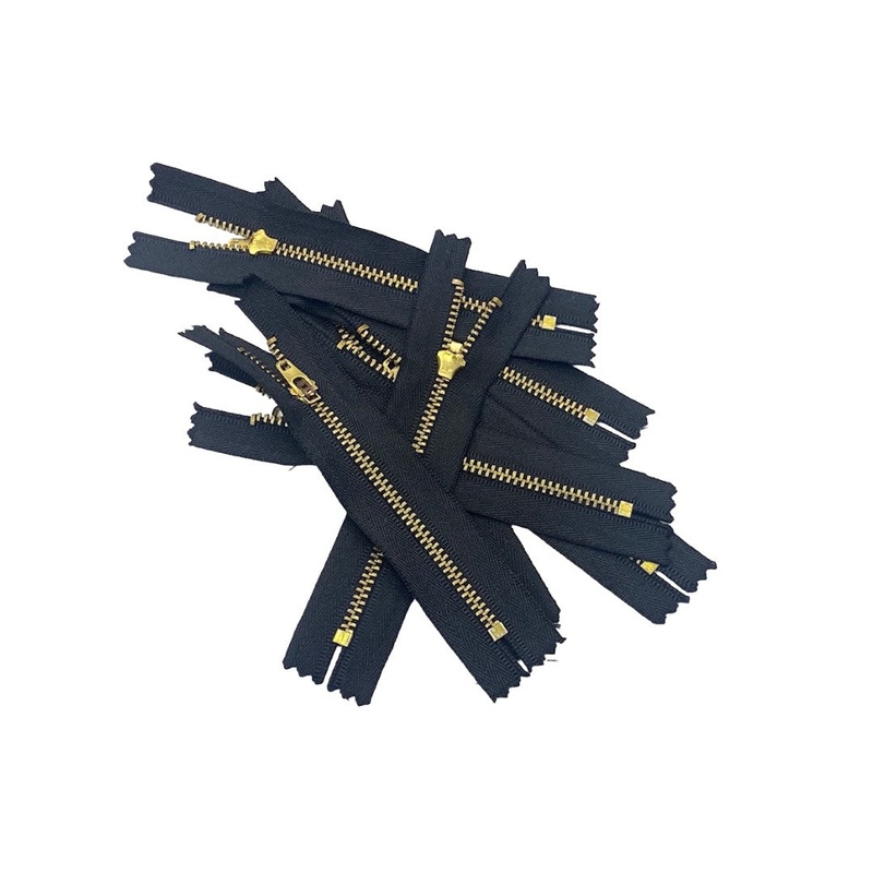 Small Heavy Duty Metal Zips – 5″ – BUDGET VALUE 5″ Black