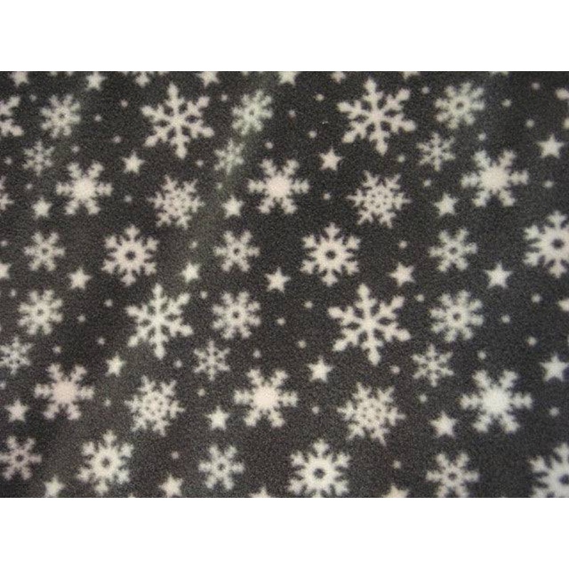 Christmas Snowflakes – Fleece Print Red