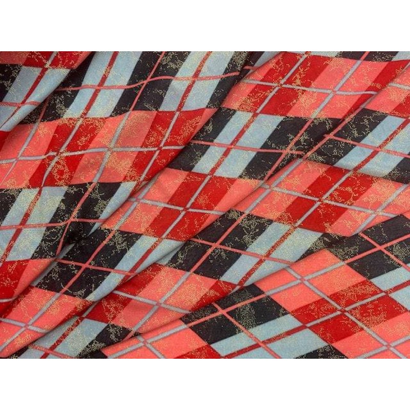 Harlequin – Printed Foil Jersey Red