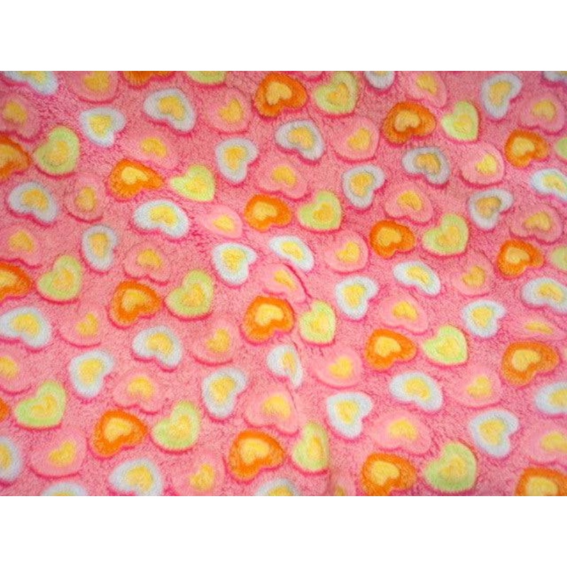 Heart Cuddles – Fleece Print Pink