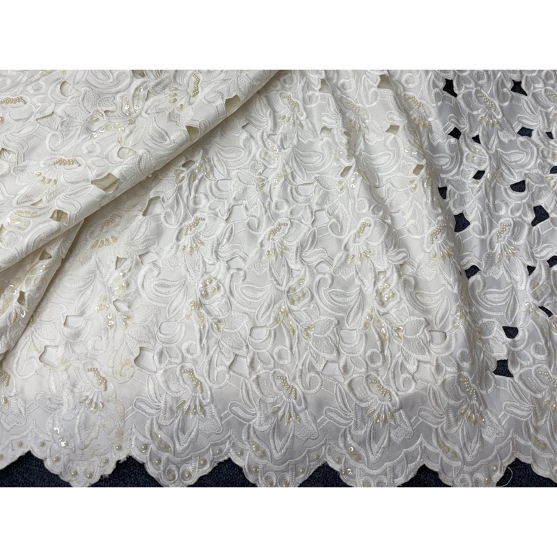 Ivory – Bridal Satin Cutwork Ivory