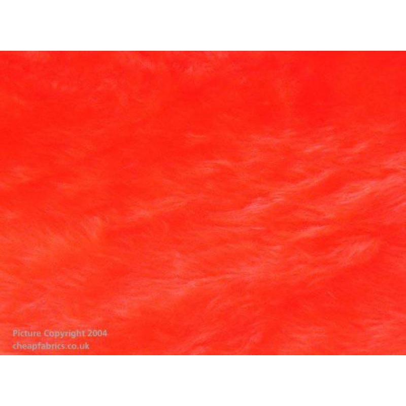 Plain Faux Fur Red