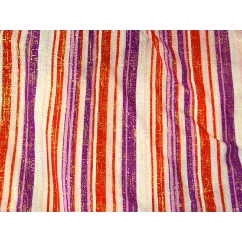 Striped – Printed Foil Jersey Red/Purple