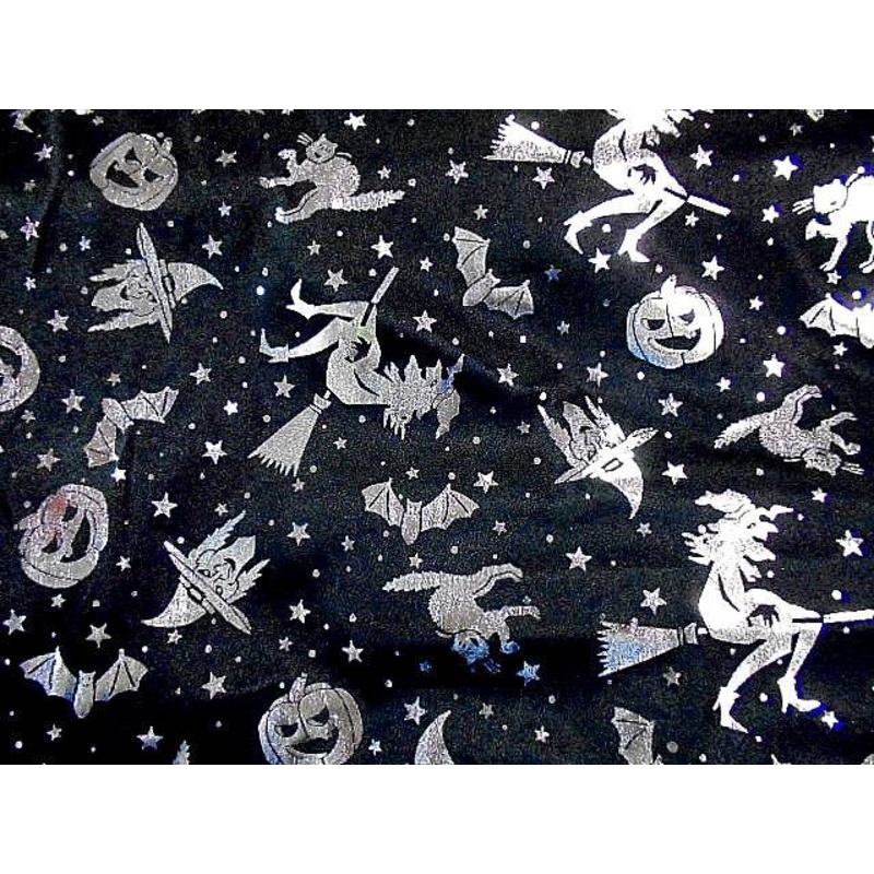 Witches – Halloween Jersey Foil Black