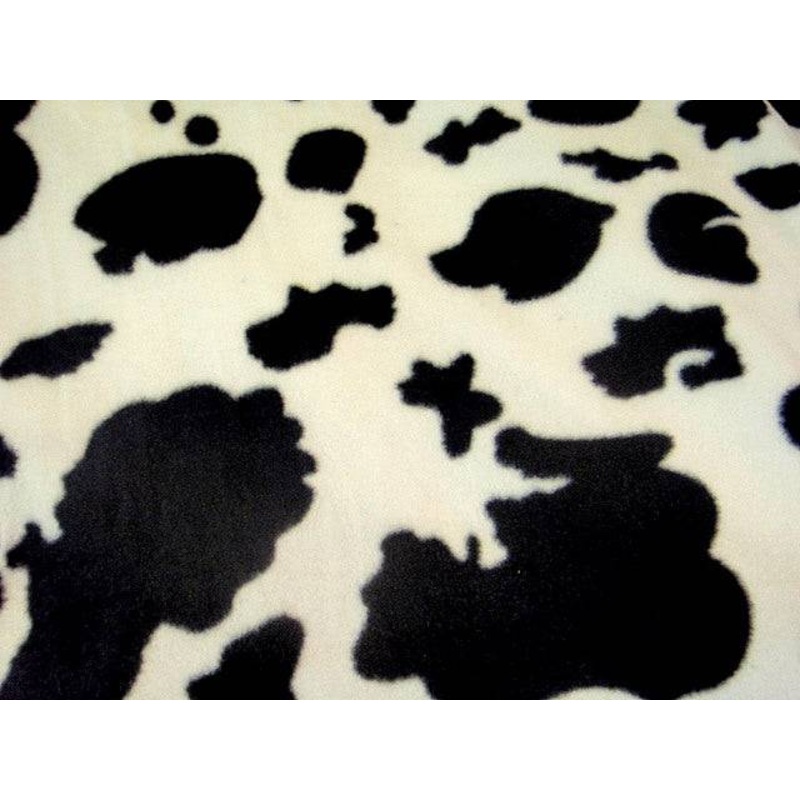 Cow – Fleece Print Black/White