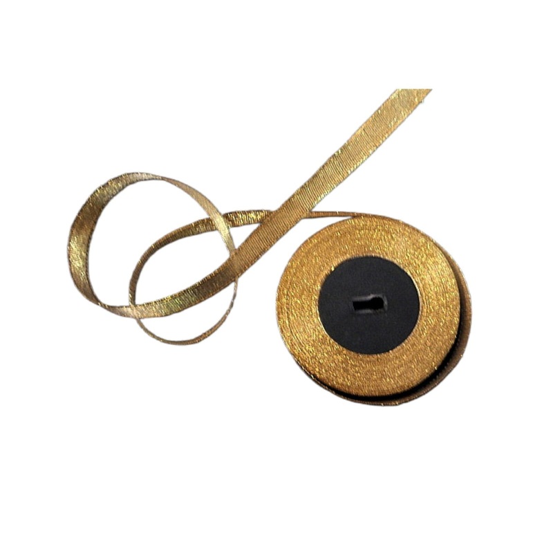 Decorative Metallic Gold Ribbon Reel – 10mm Gold