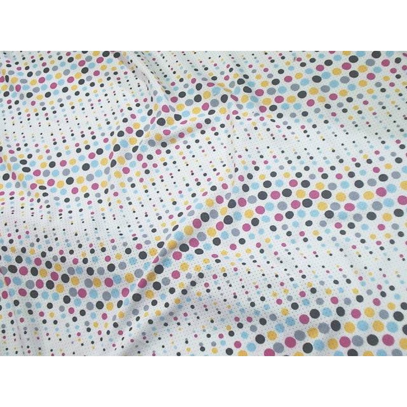 Dots – 4 Way Stretch Jersey Pink/Yellow/Black