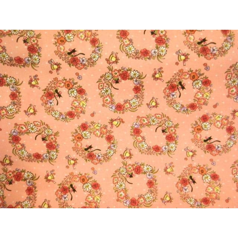 Floral Wreath – Cotton Poplin Patchwork Pink