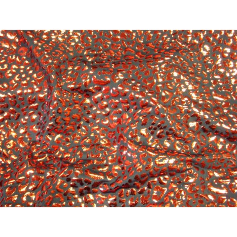 Foil Specks –  4 Way Stretch Black/Red