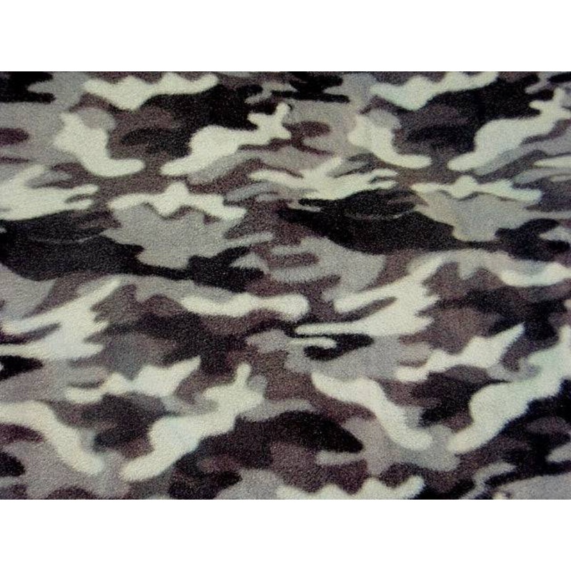 Grey Camouflage – Fleece Print Grey