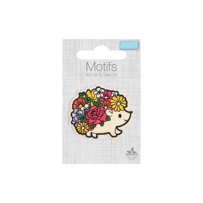 Iron -On & Sew-On Motif Patch – Hedgehog