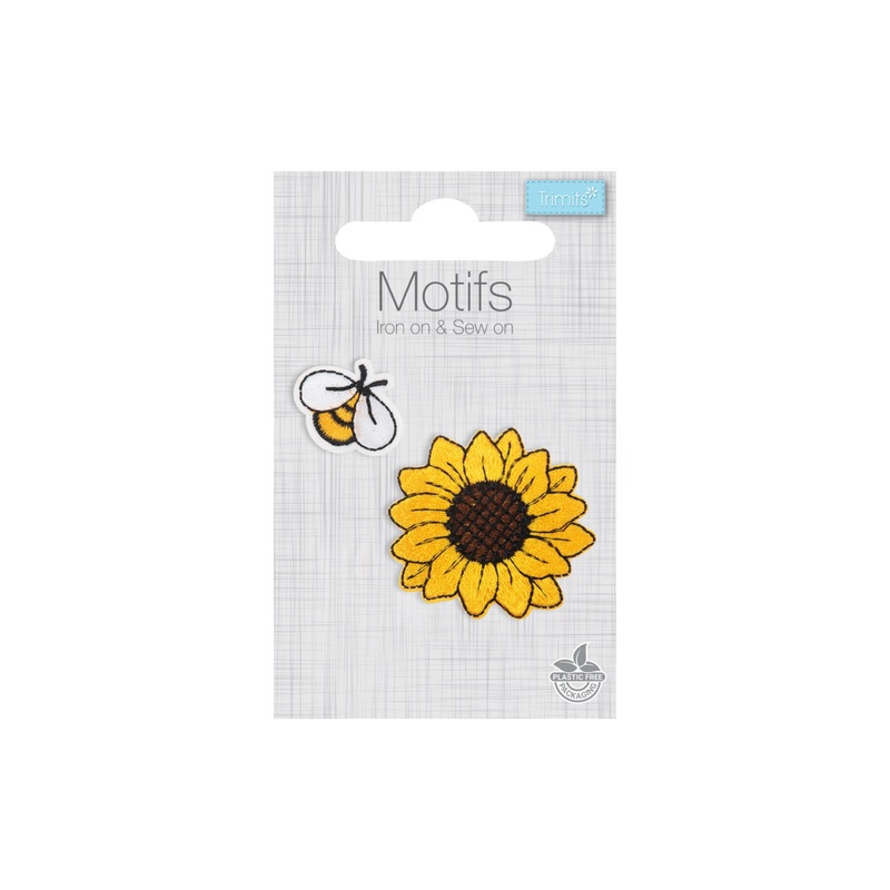 Iron -On & Sew-On Motif Patch – Sunflower