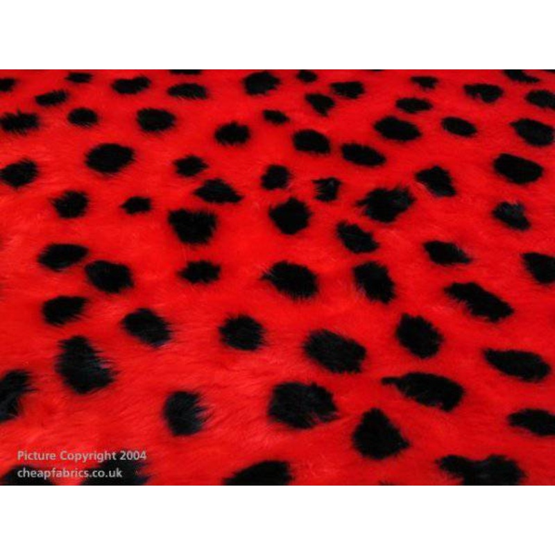 Ladybird – Novelty Print Faux Fur Red/Black