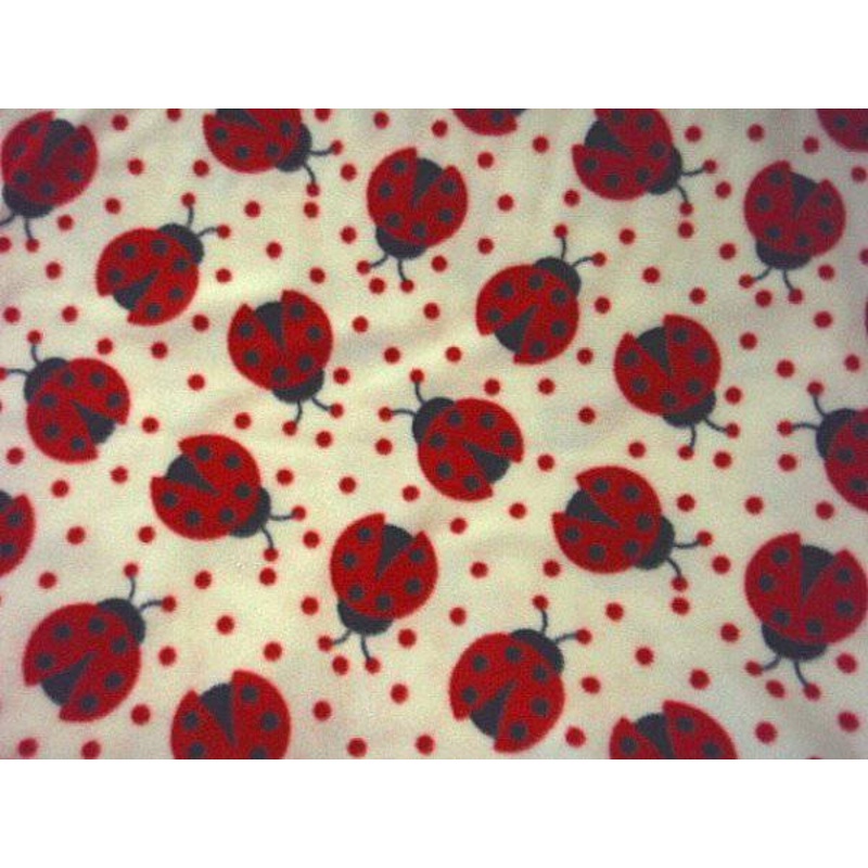 Ladybirds – Fleece Print Cream
