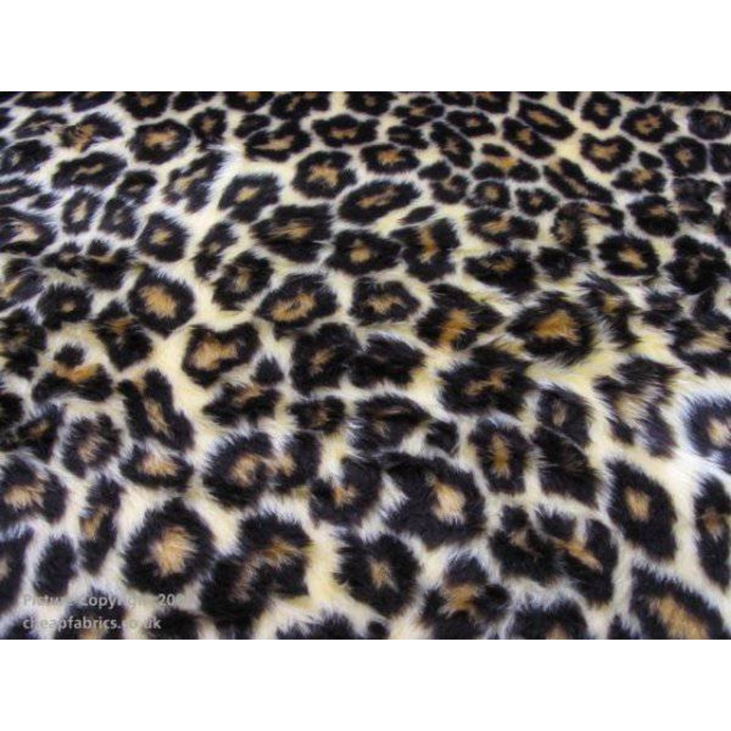 Leopard – Novelty Print Faux Fur Brown