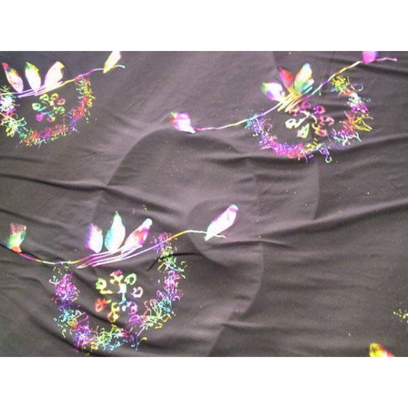 Neon Painted Jersey Foil Black