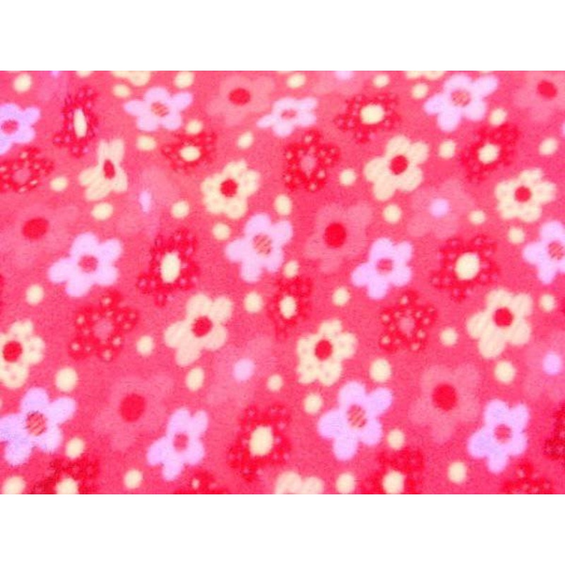 Novelty Flower – Fleece Print Pink