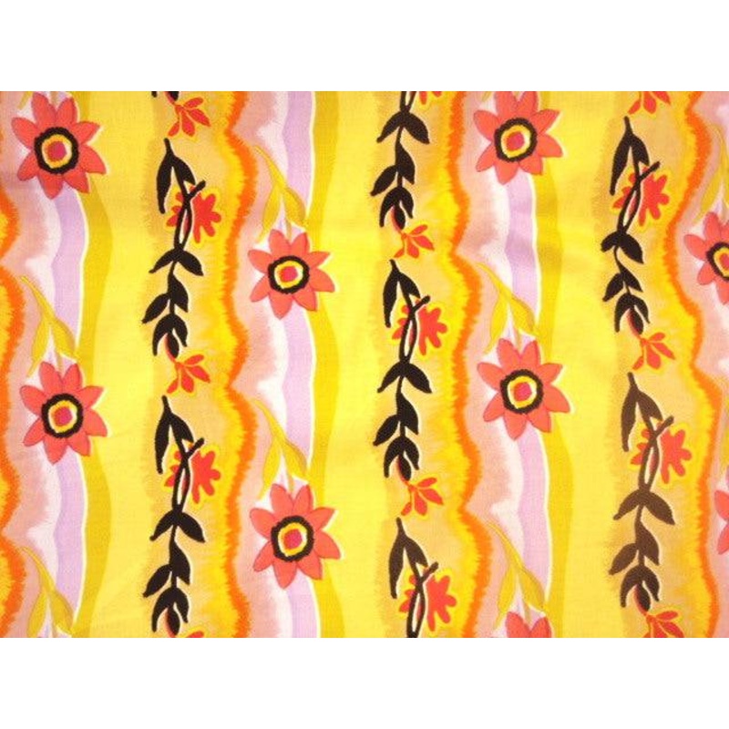 Pink/Yellow Floral – Patchwork Cotton Amber