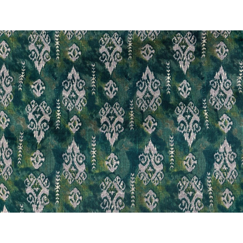 Poly Viscose Fabric – Ethnic Abstract Green