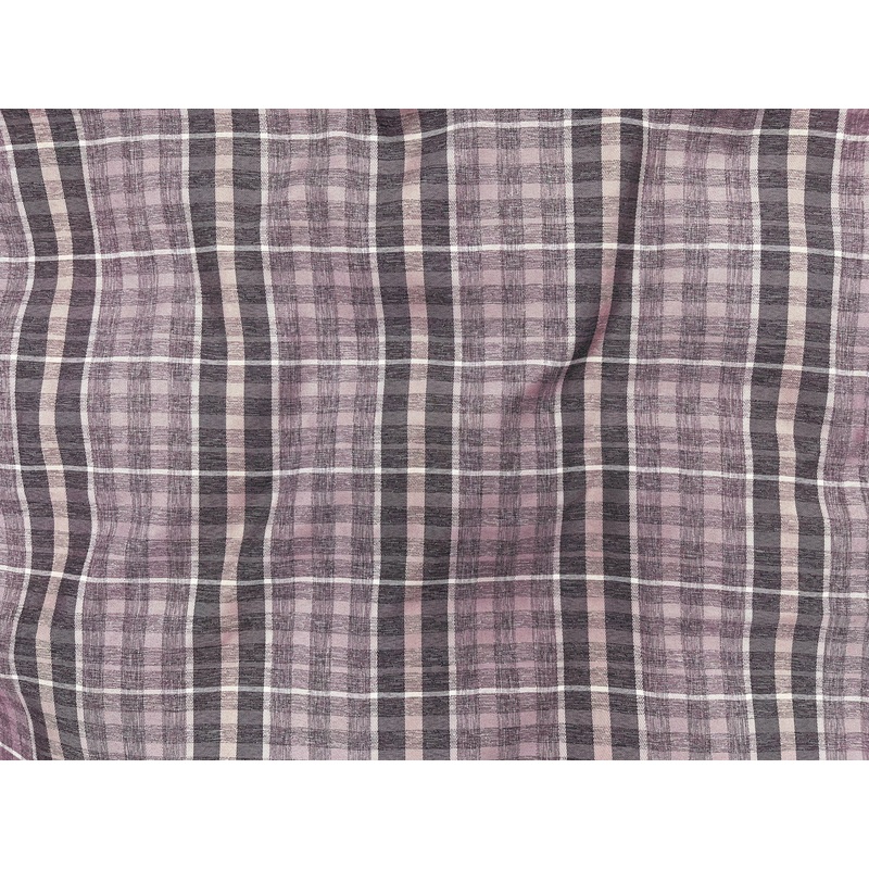 Satin Check Shirting Fabric Aqua