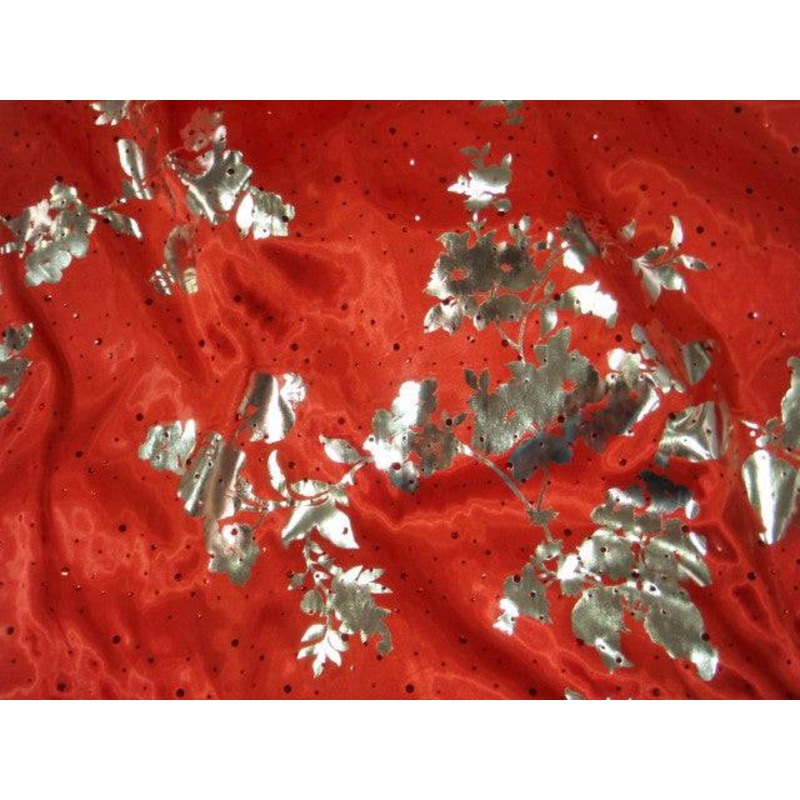 Satin Foil Sequin Red