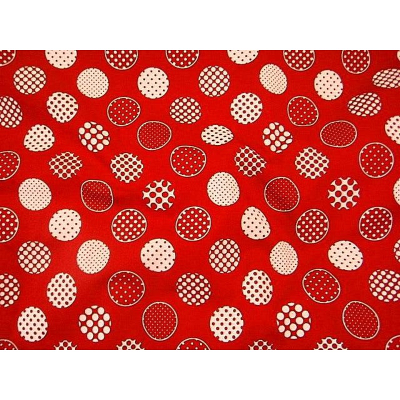 Spotty Polka Dot Print – Cotton Poplin Patchwork Red