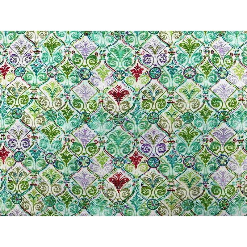 Clearance Printed Crepe Fabric – Plume Green